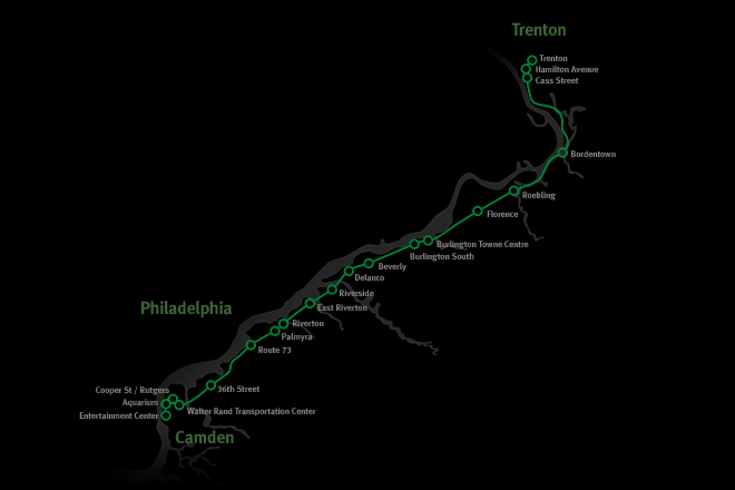Trenton to Camden, New Jersey